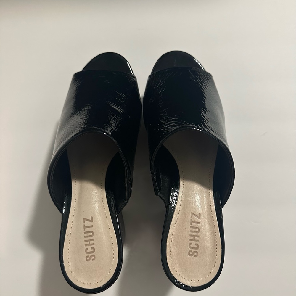 SCHUTZ Black Mules Sleek Leather Design | NEVER WORN
